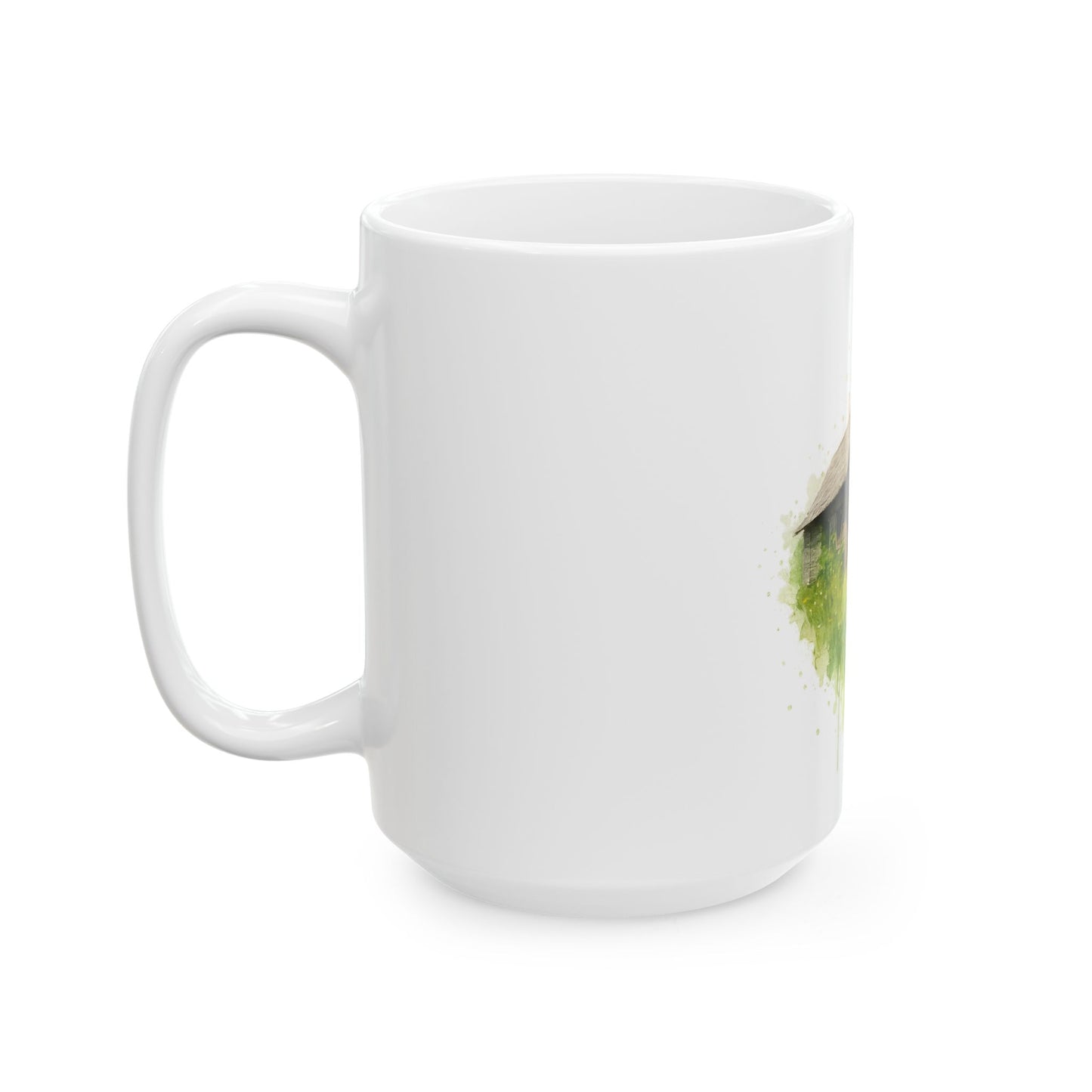 Rustic Cabin Ceramic Mug - Cozy Coffee Cup for Nature Lovers, Gift for Home, Farmhouse Decor, Tea Time, Camping Enthusiasts - TRV