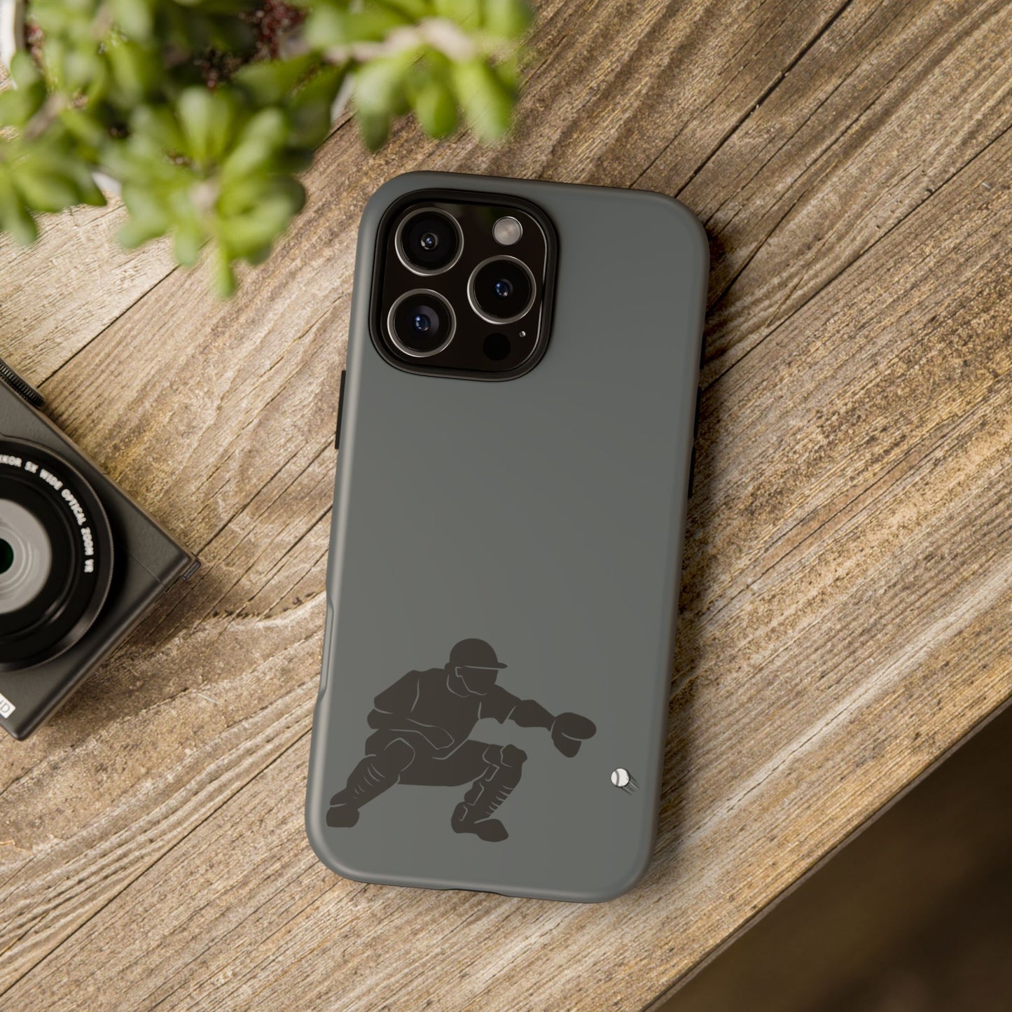 Baseball Catcher Phone Case, Sports Phone Accessory, Tough Cases, Gift for Athletes, Sports Fan Merchandise, Unique Design - TRV