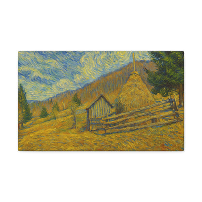Vincent Van Gogh Inspired Canvas Print, Rustic Home Decor, Wall Art, Gift for Art Lovers, Country Landscape, Unique Art Piece - TRV