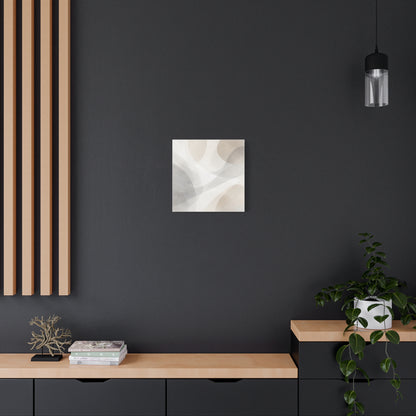 Neutral Abstract Organic Shapes Matte Canvas