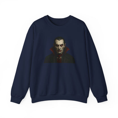 Gothic Horror Sweatshirt, Cozy Vampire Sweatshirt, Spooky Apparel, Halloween Costume Top, Unisex Halloween Sweatshirt