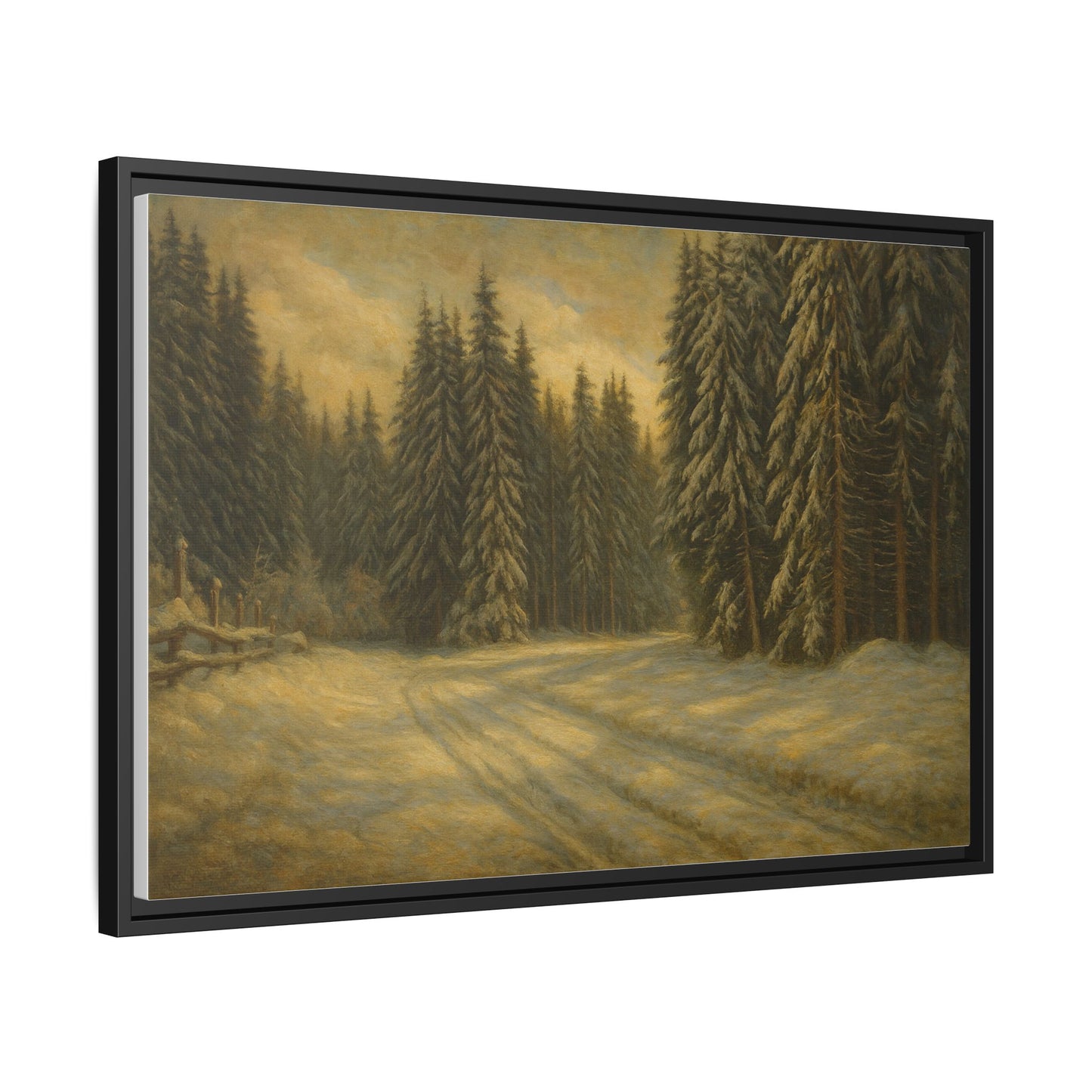 Framed Matte Canvas Wall Art - Serene Forest Landscape, Living Room Decor, Nature Print, Home Aesthetic, Gift for Nature Lovers, Wall [...] - TRV