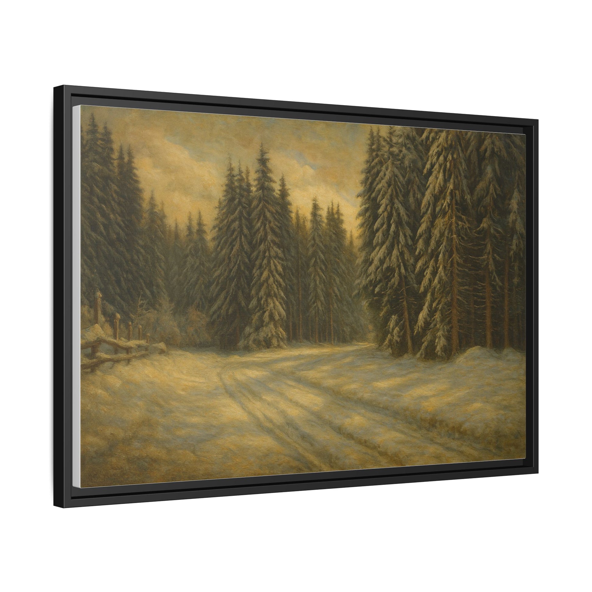 Framed Matte Canvas Wall Art - Serene Forest Landscape, Living Room Decor, Nature Print, Home Aesthetic, Gift for Nature Lovers, Wall [...] - TRV