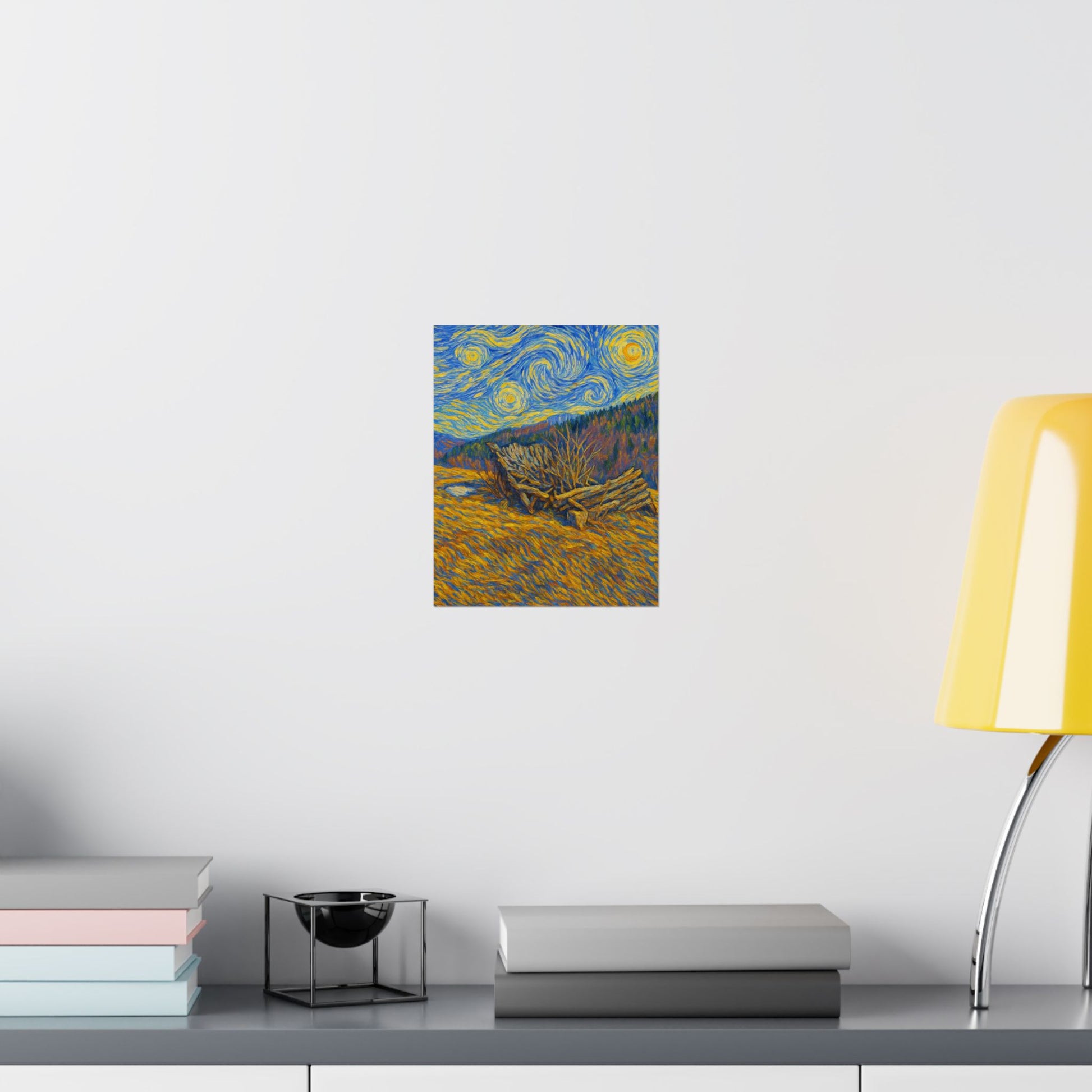 Matte Vertical Posters of Starry Night - Art Print for Home Decor, Wall Art, Gift for Art Lovers, Bacground for Celebrations - TRV