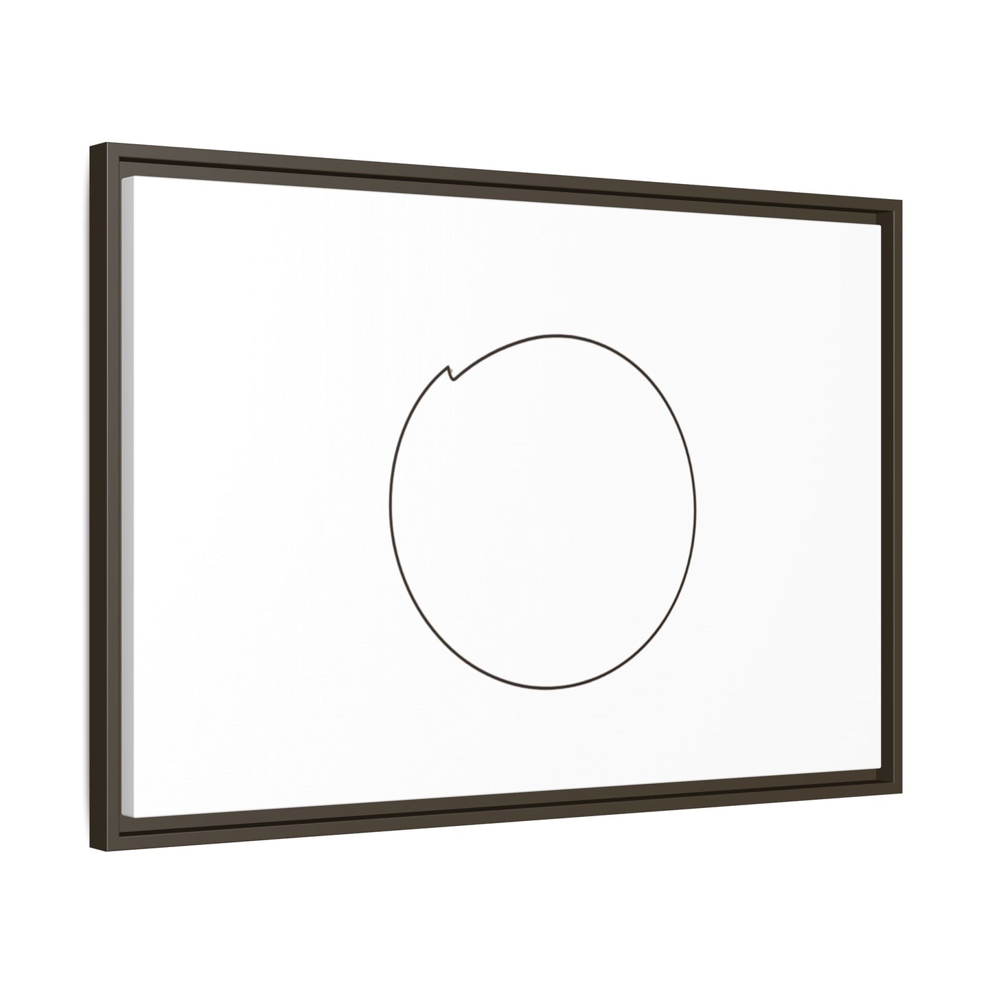 Minimal Circle Line Matte Canvas Framed | Modern Abstract Wall Art
