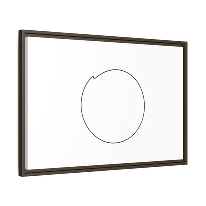 Minimal Circle Line Matte Canvas Framed | Modern Abstract Wall Art