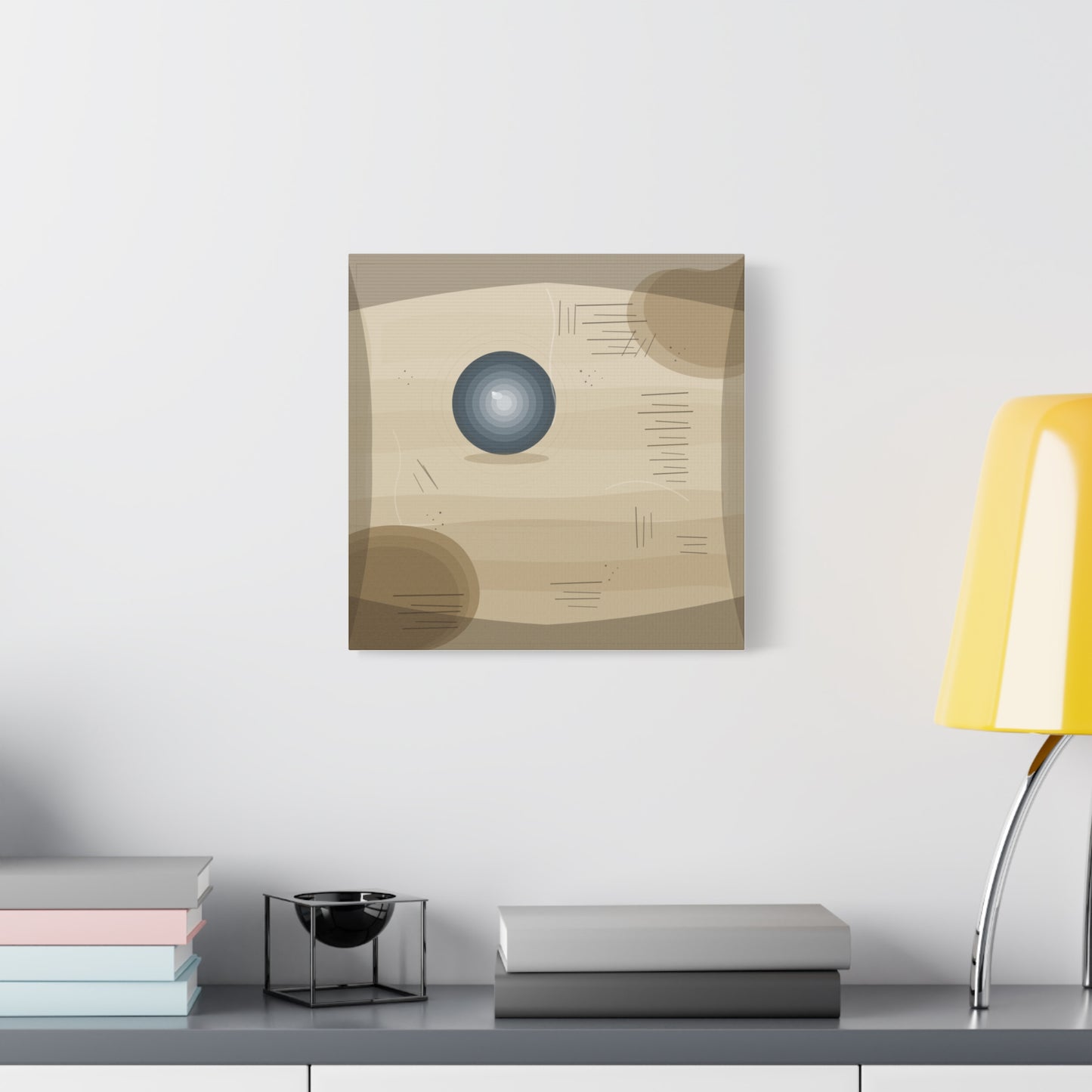 Abstract Warm Desert Field Matte Canvas