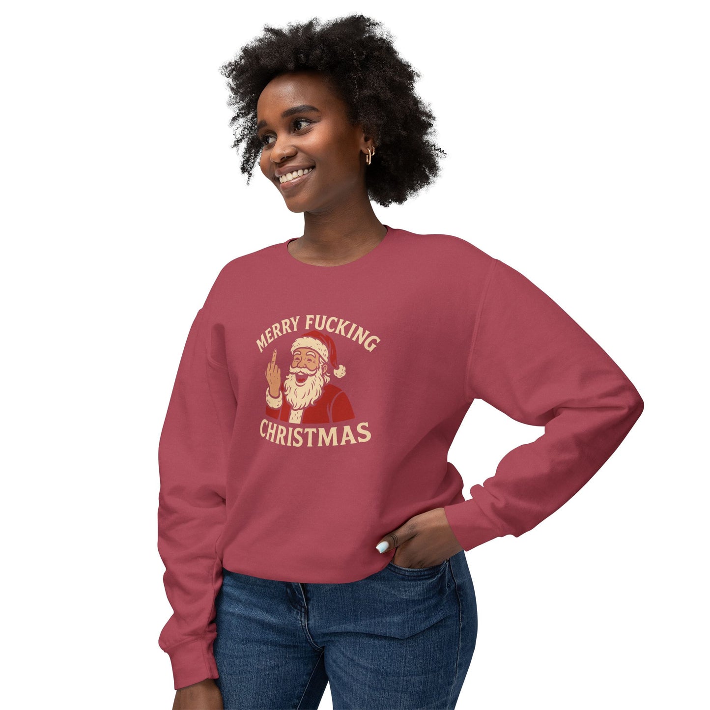 Merry Christmas Sweatshirt, Funny Holiday Crewneck, Unisex Gift, Christmas Apparel, Sarcastic Sweatshirt, Unique Holiday Clothing - TRV