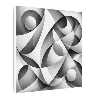 Monochrome Abstract Geometric Art Matte Canvas
