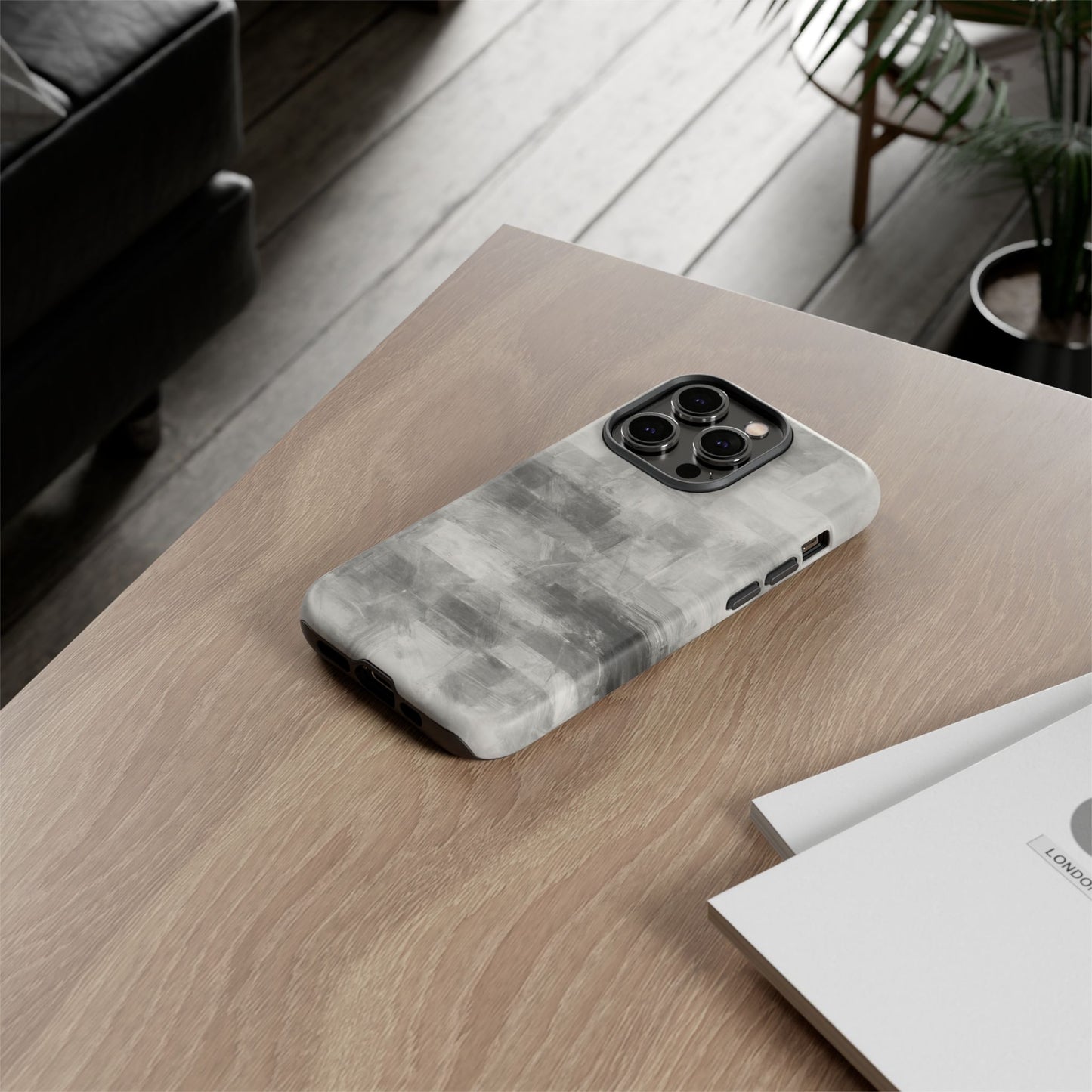 Stylish Phone Case for Tough Protection, Marble Grey Design, Customizable Gift for Her, Unisex Mobile Accessory, Birthday Present, [...] - TRV
