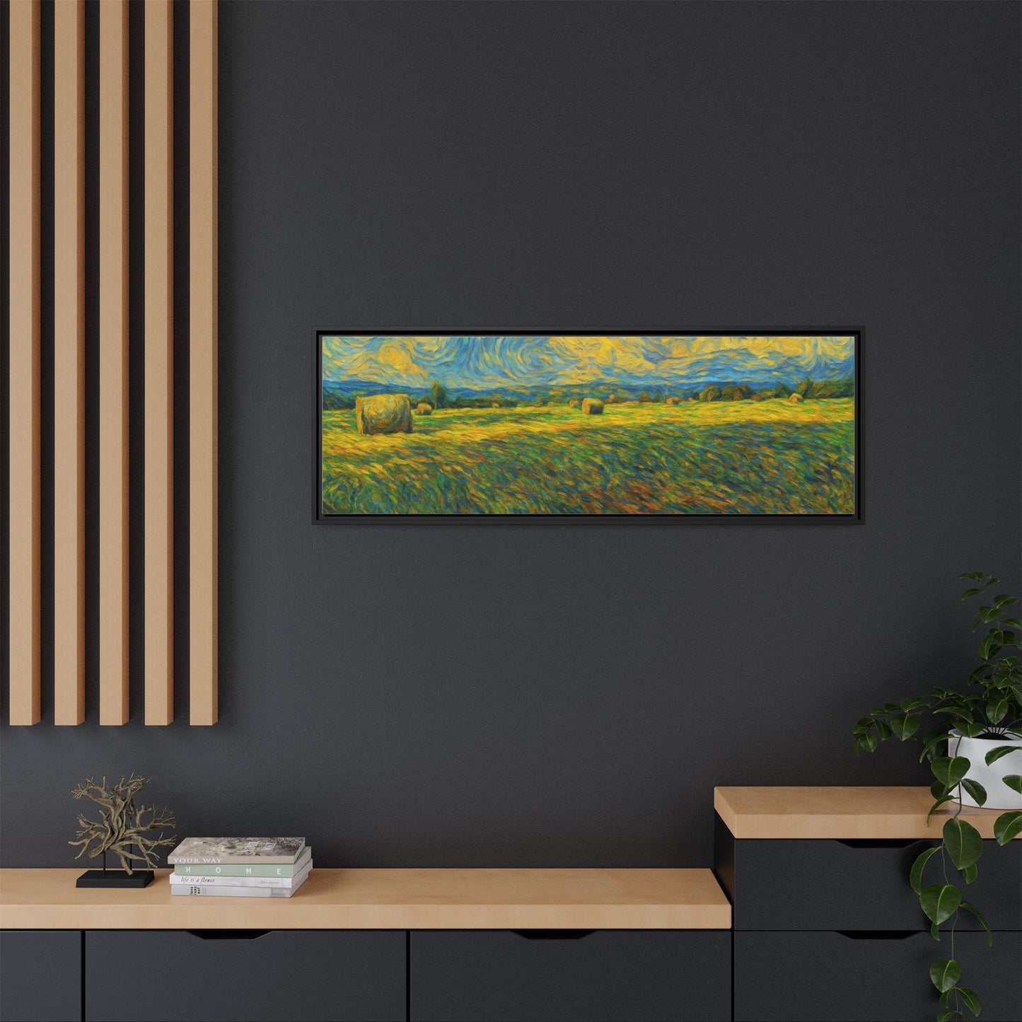 Landscape Matte Canvas, Framed (Multi-color) - TRV
