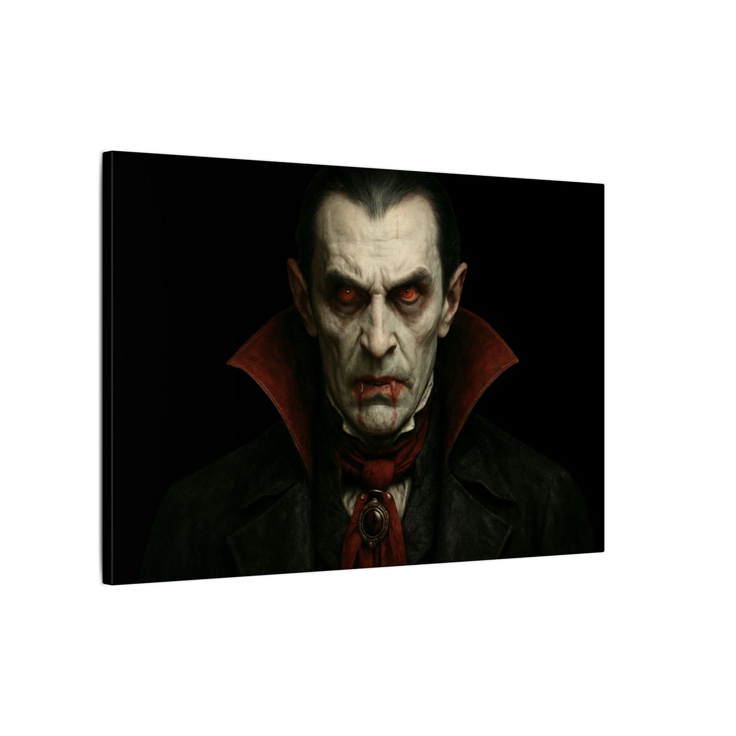 Vampire Portrait Canvas Wall Art – Gothic Dracula Print on Canvas