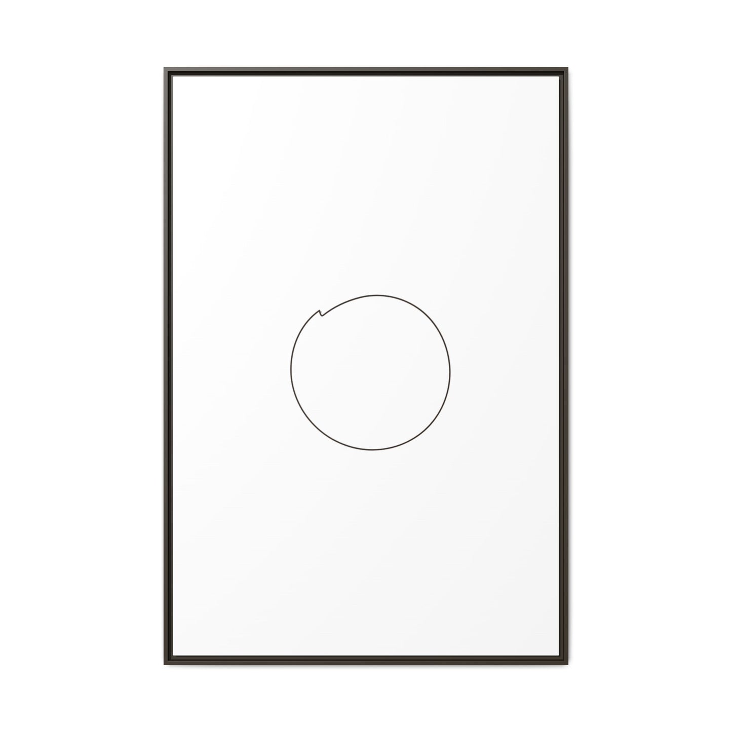 Minimal Circle Line Matte Canvas Framed | Modern Abstract Wall Art