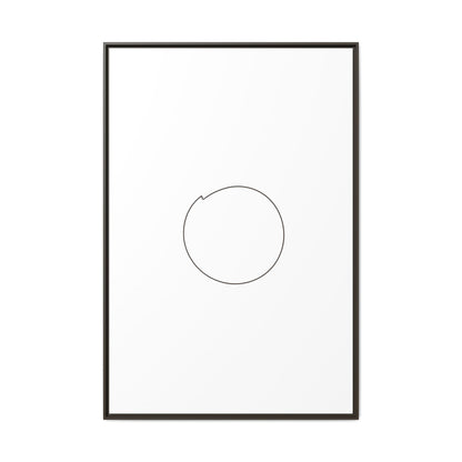 Minimal Circle Line Matte Canvas Framed | Modern Abstract Wall Art