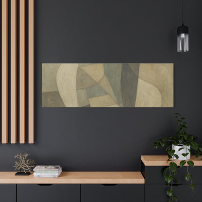Abstract Neutral Geometric Shapes Matte Canvas - TRV