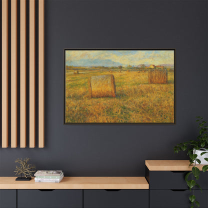 Framed Matte Canvas Wall Art - Rustic Farm Landscape, Country Decor, Home Gallery, Gift for Nature Lovers, Housewarming Decor - TRV