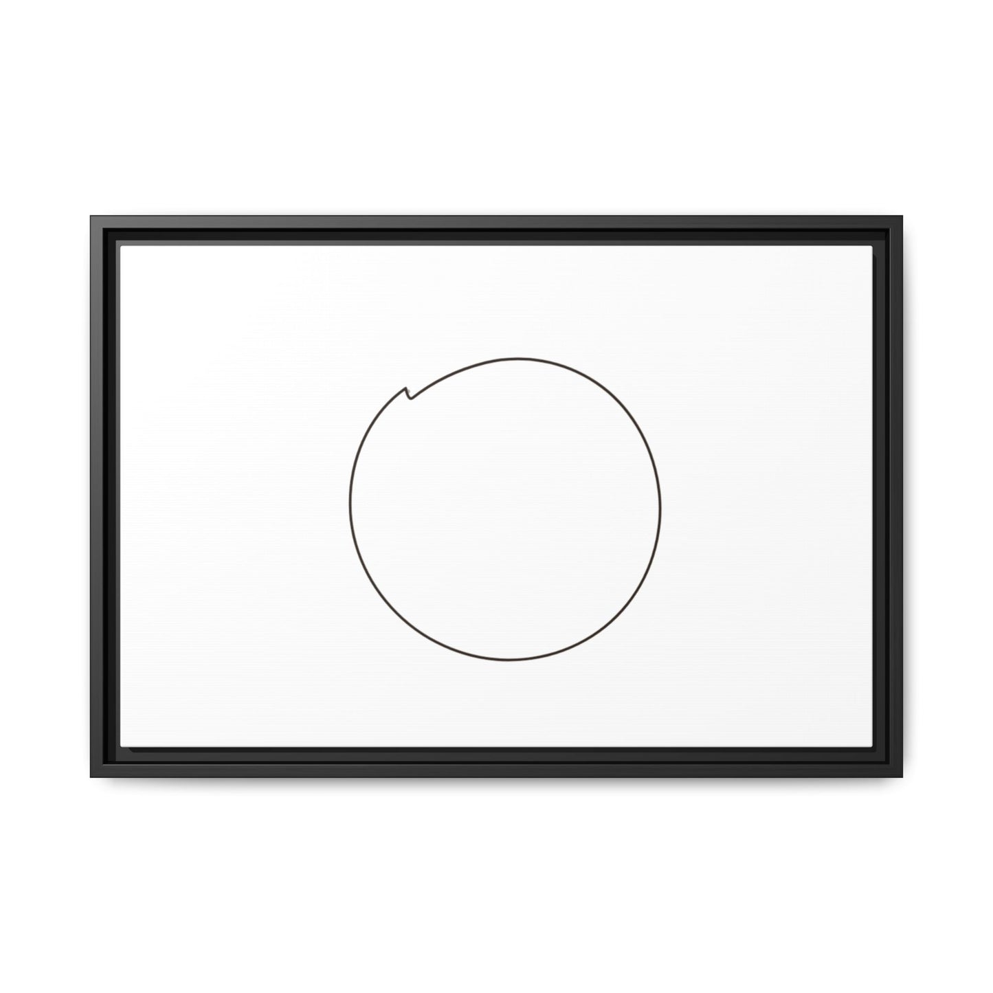 Minimal Circle Line Matte Canvas Framed | Modern Abstract Wall Art