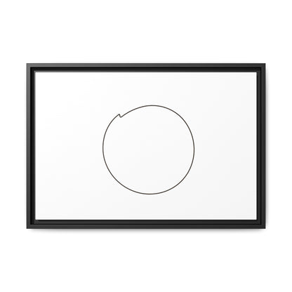 Minimal Circle Line Matte Canvas Framed | Modern Abstract Wall Art