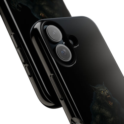 Werewolf Phone Case, Tough Cases, Black Panther Design, Gift for Animal Lovers, Phone Accessories, Fierce Phone Protection - TRV