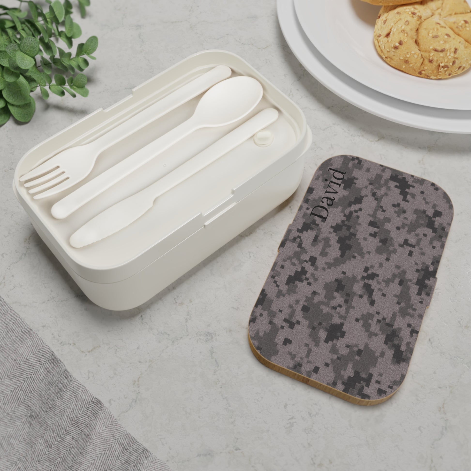 Personalized Camouflage Bento Lunch Box With or Without Your Name On It - TRV