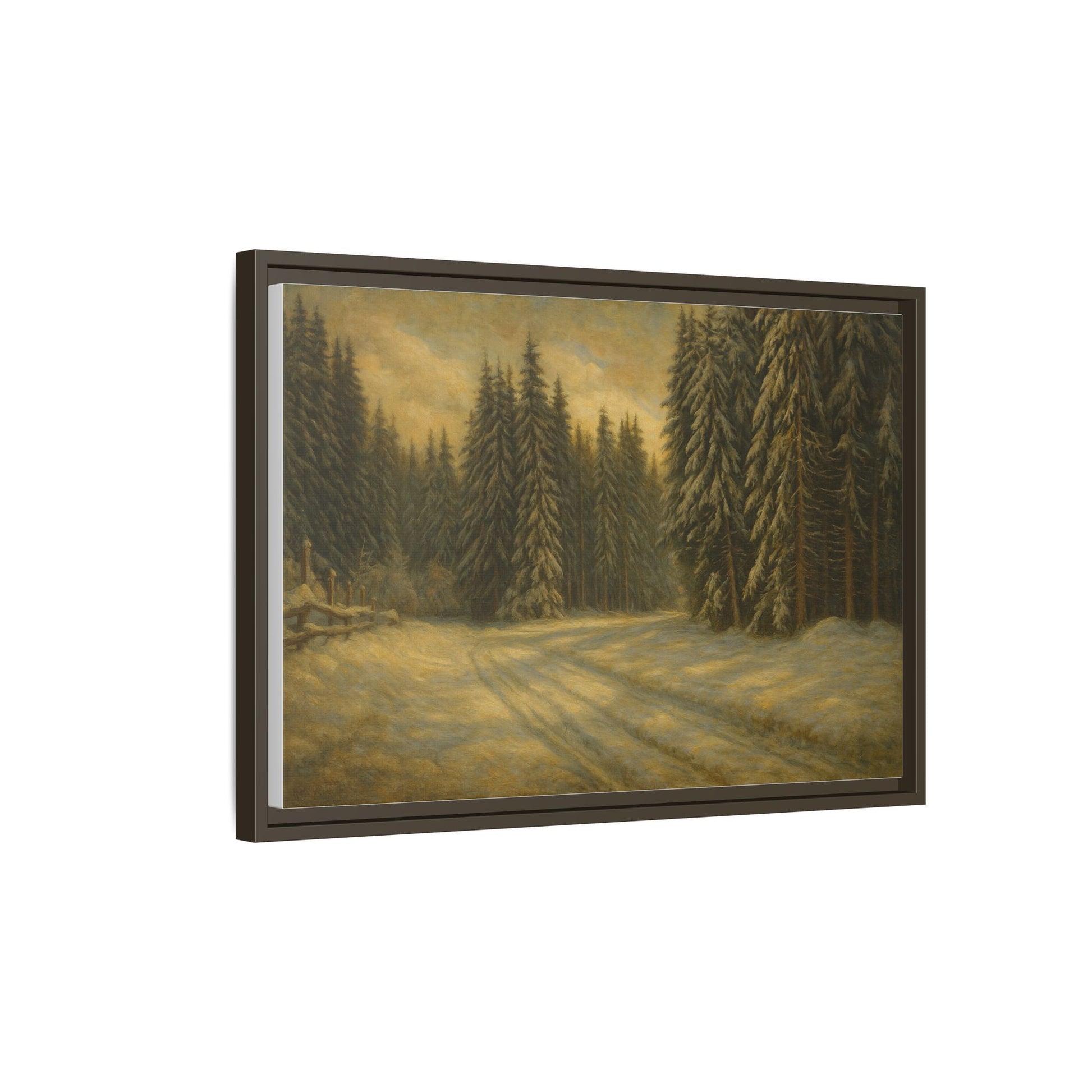 Framed Matte Canvas Wall Art - Serene Forest Landscape, Living Room Decor, Nature Print, Home Aesthetic, Gift for Nature Lovers, Wall [...] - TRV