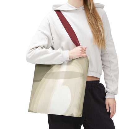 Neutral Abstract Light Beam Tote Bag | Minimalist Geometric Pattern