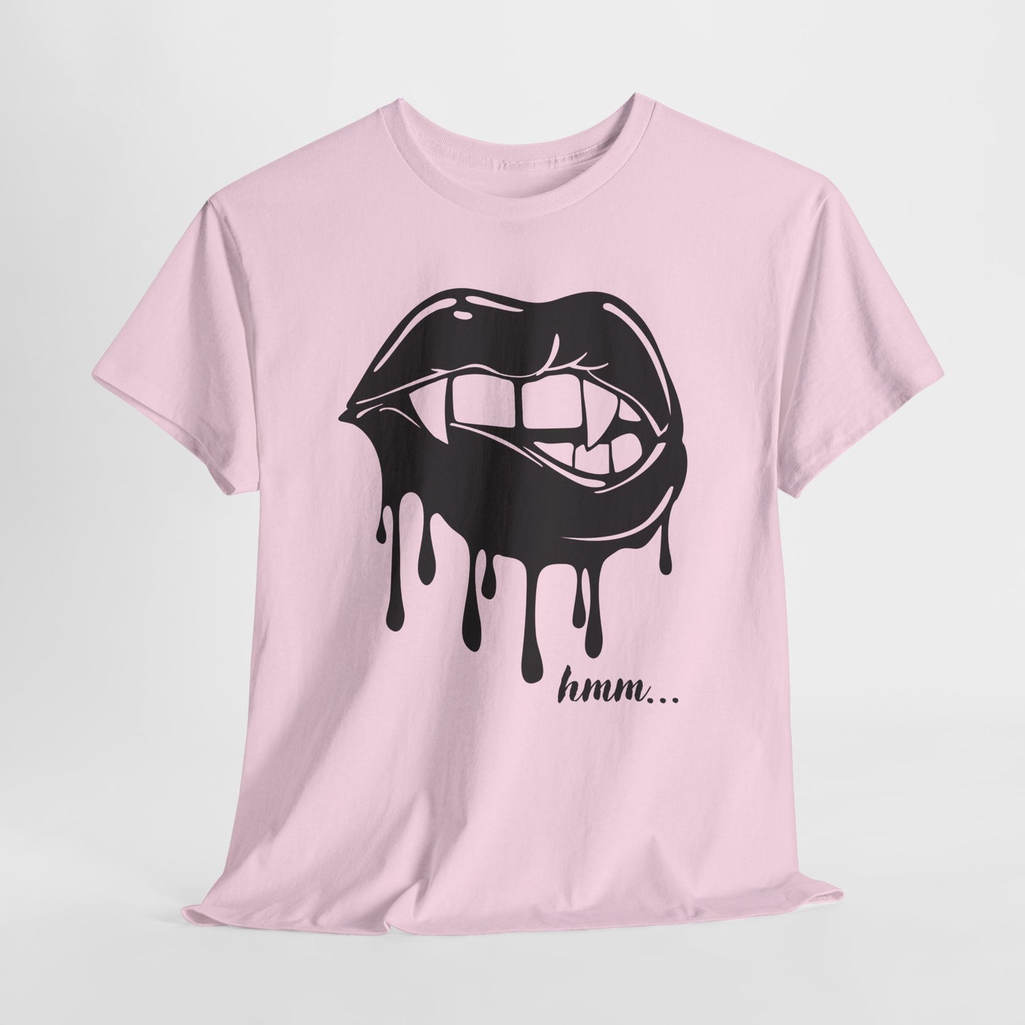 Edgy Graphic Tee - Dripping Lips Design - Unisex Heavy Cotton Tee