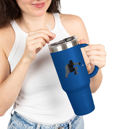 Insulated Travel Mug | Baseball Catcher Themed Travel Tumbler for Active Lifestyles, Coffee Mug, Road Trip Cup, Gym Hydration, Gift for Athletes - TRV