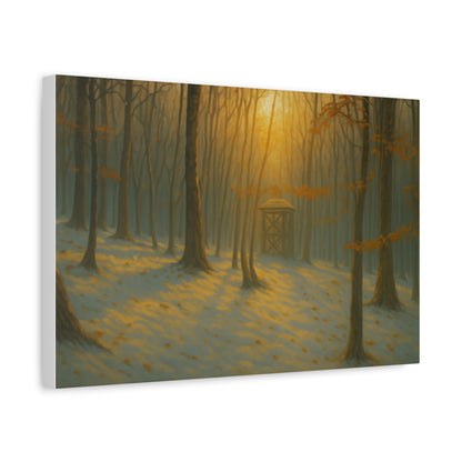 Matte Canvas Wall Art, Scenic Nature Print, Calm Forest Decor, Cozy Home Aesthetic, Autumn Landscape, Gift for Nature Lovers - TRV