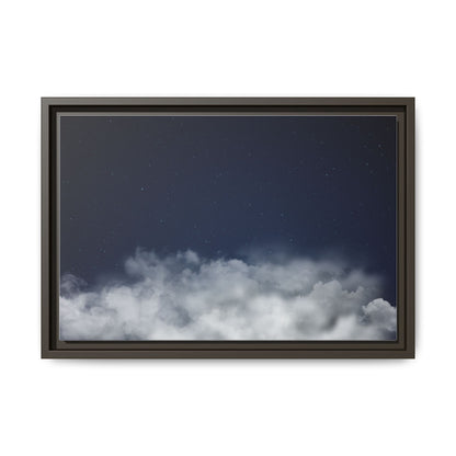 Night Sky Clouds Matte Canvas Framed | Starry Wall Art - TRV