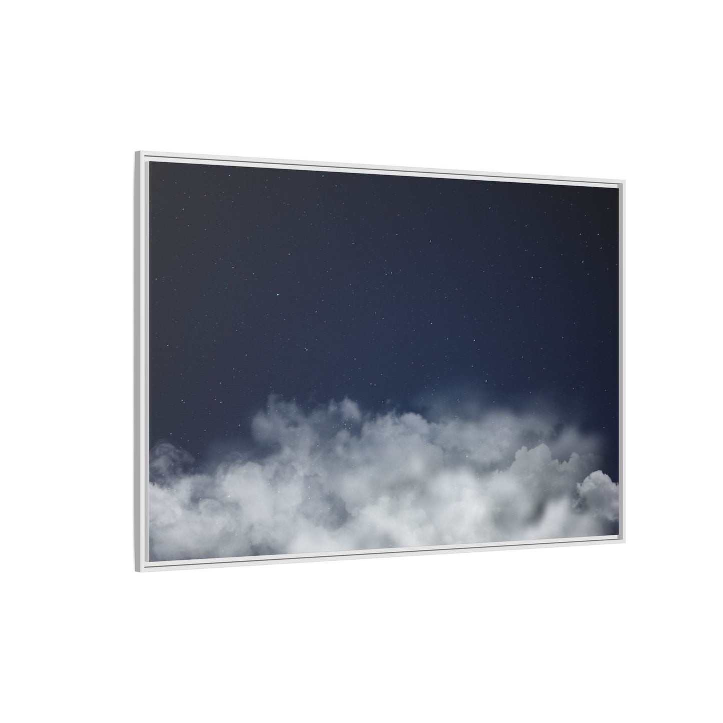 Night Sky Clouds Matte Canvas Framed | Starry Wall Art - TRV