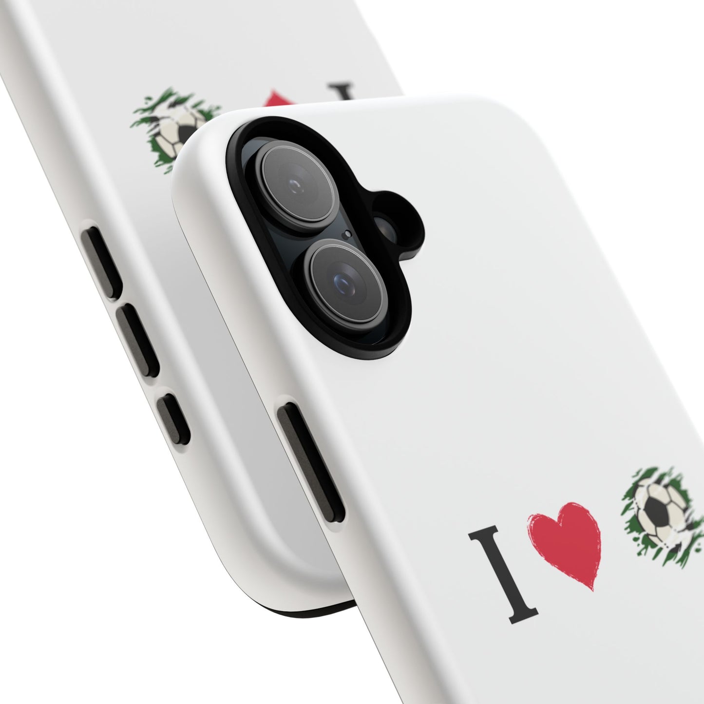 Soccer Phone Case, I Love Soccer, Tough Case Cover, Sporty Phone Accessories, Gift for Soccer Lovers, Unique Soccer Design - TRV