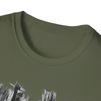Minimalist Nature-Inspired Unisex Softstyle T-Shirt, Casual Wear, Everyday Style, Gift for Nature Lovers, Eco-Friendly Fashion