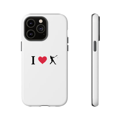Baseball Love Phone Case, Tough Cases for Sports Lovers, i Heart Baseball Protection, Gift for Players, Cute Sports Case - TRV