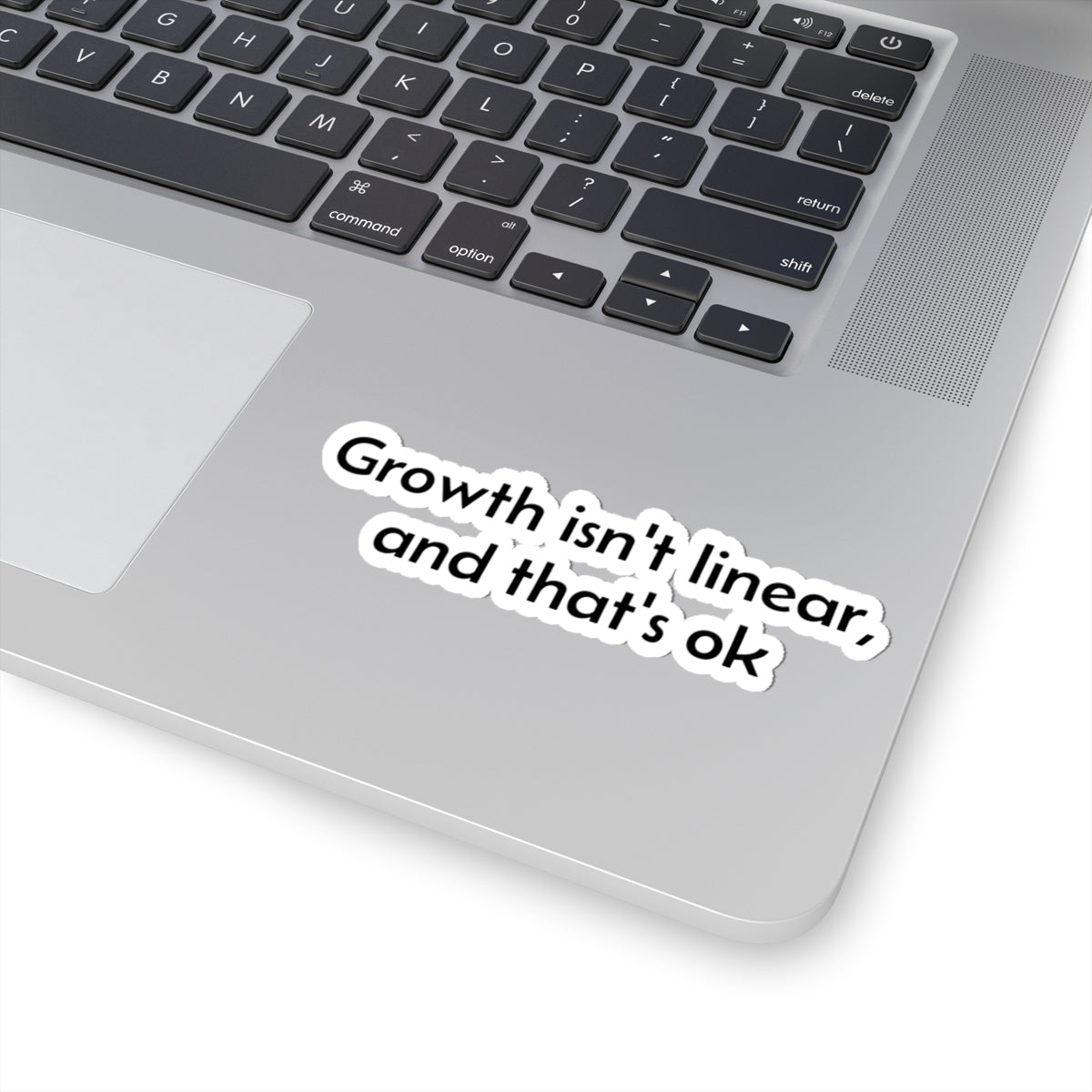 Growth Isn't Linear Sticker — Motivational Kiss-Cut Vinyl Sticker