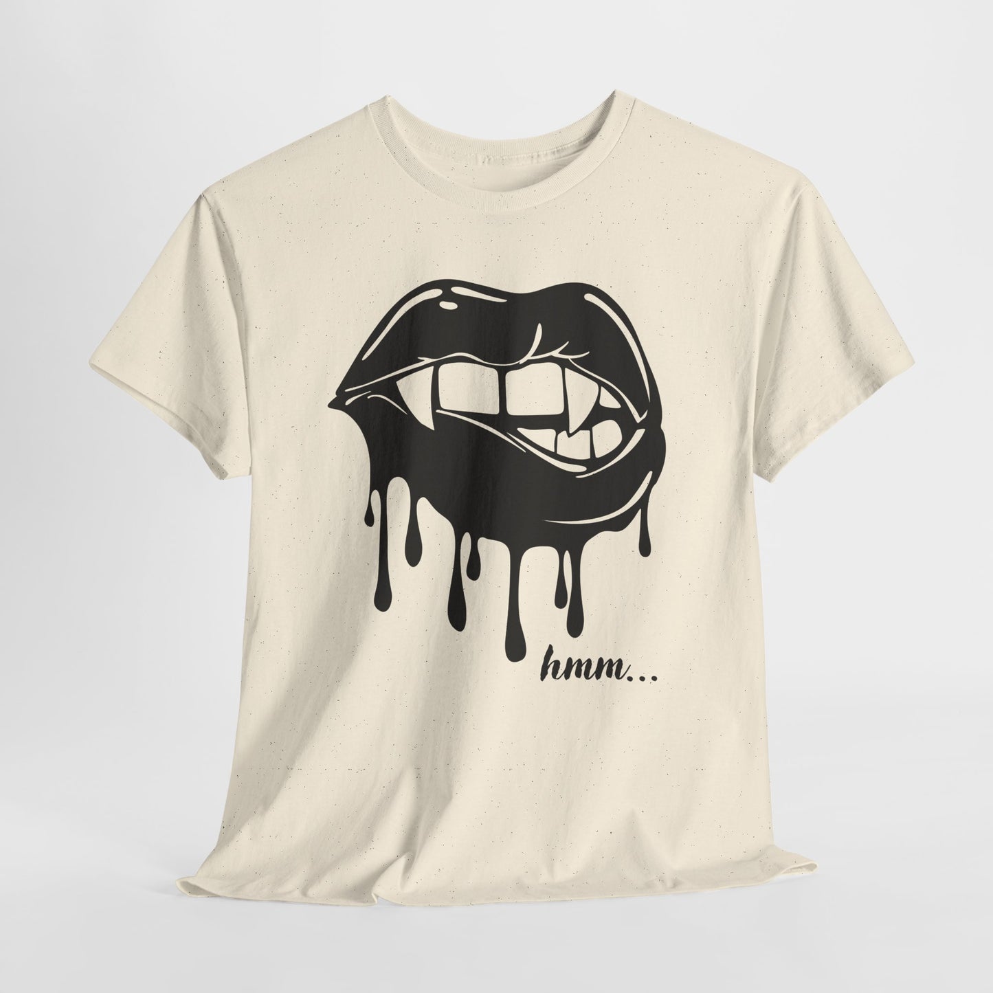 Edgy Graphic Tee - Dripping Lips Design - Unisex Heavy Cotton Tee