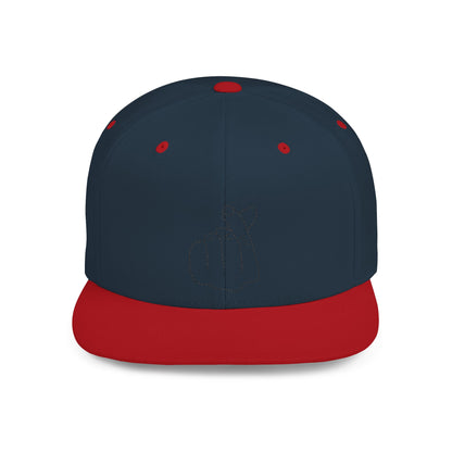 Minimalist Hand Gesture Flat Bill Snapback Hat - TRV