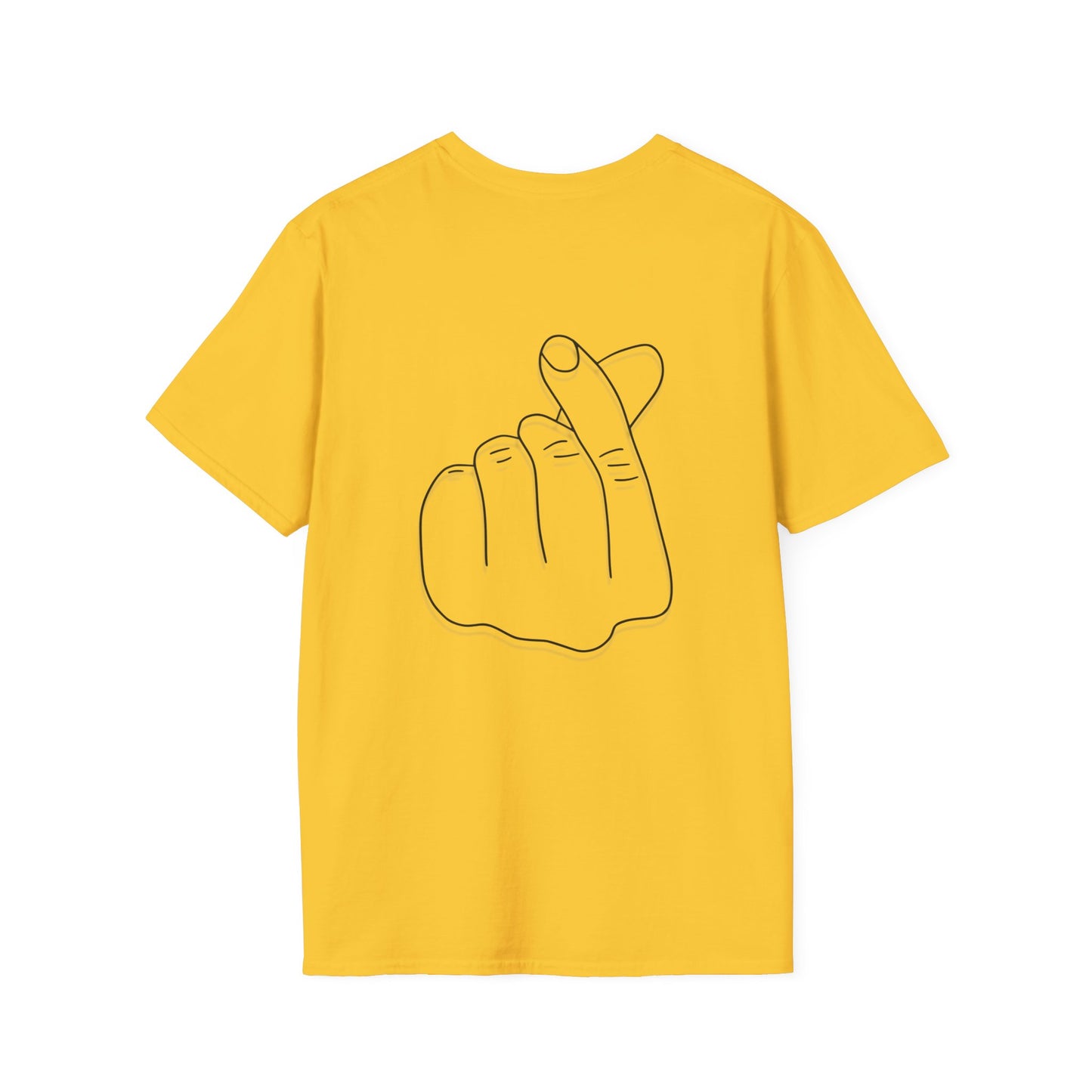 Trendy Unisex Softstyle T-Shirt with Love Hand Gesture Design