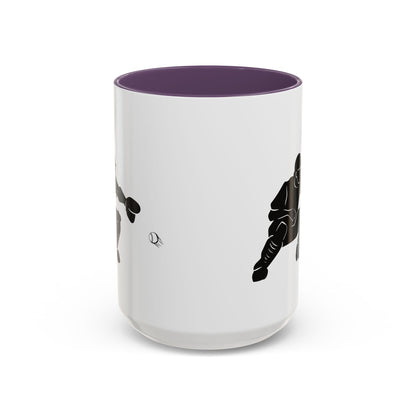 Baseball Catcher Coffee Mug, Sports Gift for Coaches, Black Accent Mug for Fans, Perfect for Birthdays & Celebrations, Unique Cup - TRV