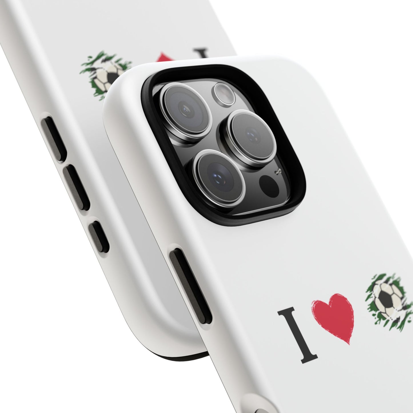 Soccer Phone Case, I Love Soccer, Tough Case Cover, Sporty Phone Accessories, Gift for Soccer Lovers, Unique Soccer Design - TRV