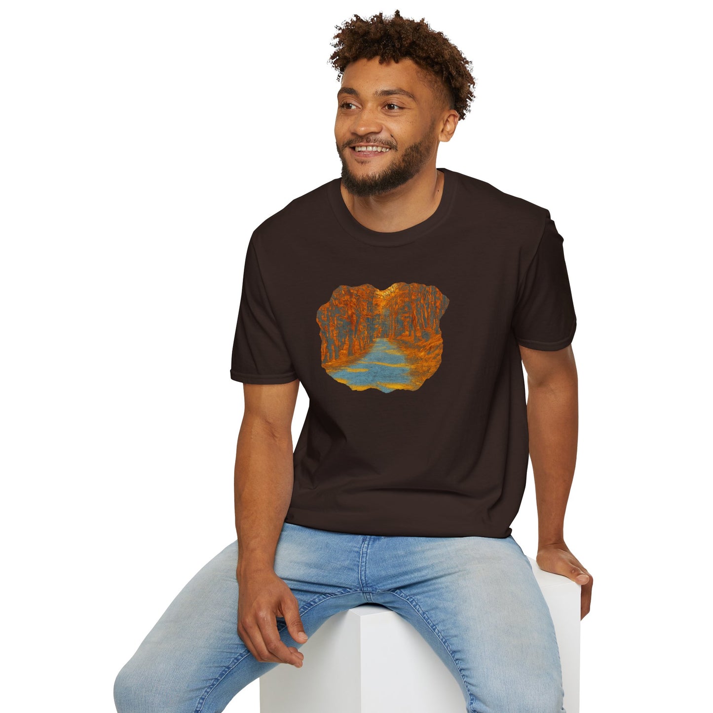 Autumn Pathway Unisex Softstyle T-Shirt, Cozy Fall Shirt, Nature Lover Tee, Scenic Route Top, Gift for Hikers, Casual Wear, Outdoor [...]
