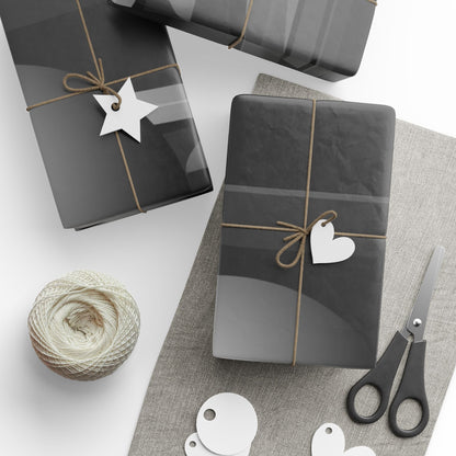 Geometric Shapes Black & Gray Wrapping Paper | Gift Wrap Roll
