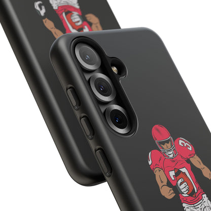 Football Player Tough Phone Case – Protective Black Sports iPhone Case