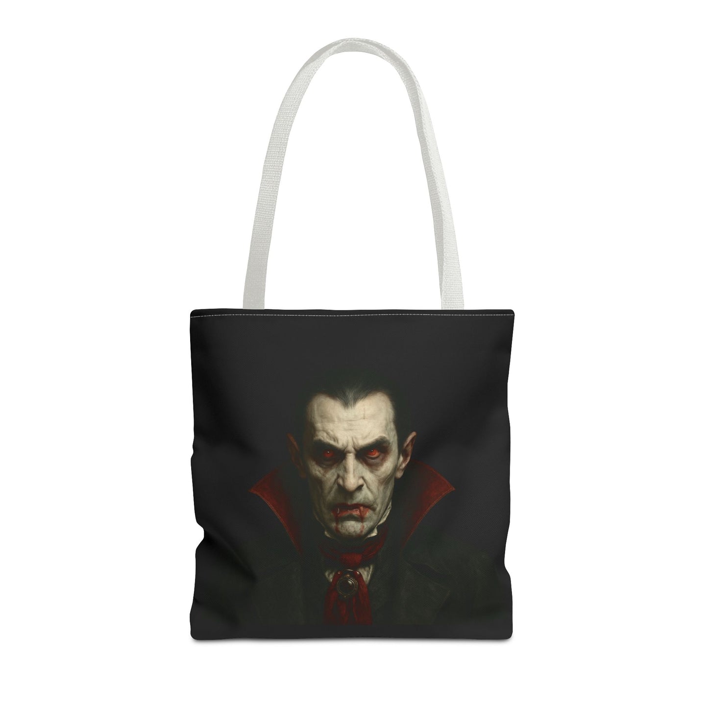 Vampire Haunted Tote Bag, Spooky Shopping Bag, Halloween Accessory, Gothic Style Handbag, Perfect for Halloween Parties, Unisex Tote - TRV