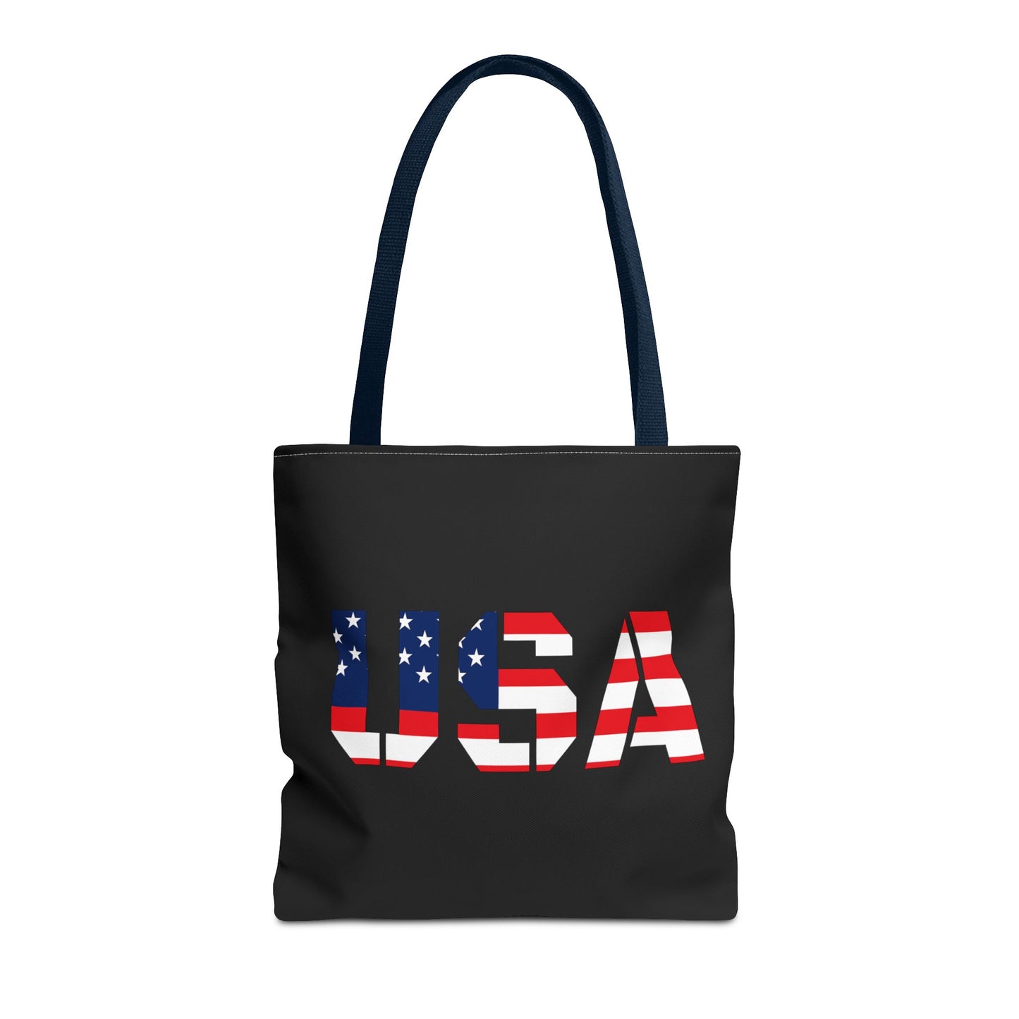 Patriotic USA Print Tote Bag, Reusable Shopping Bag, 4th of July Gift, Summer Carryall, American Flag Style - TRV