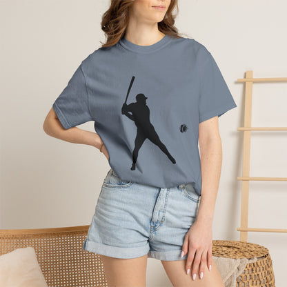 Unisex Baseball Silhouette Tee, Casual Wear, Sports Fan Apparel, Gift for Athletes, Summer Outing Outfit, Soft Cotton Shirt