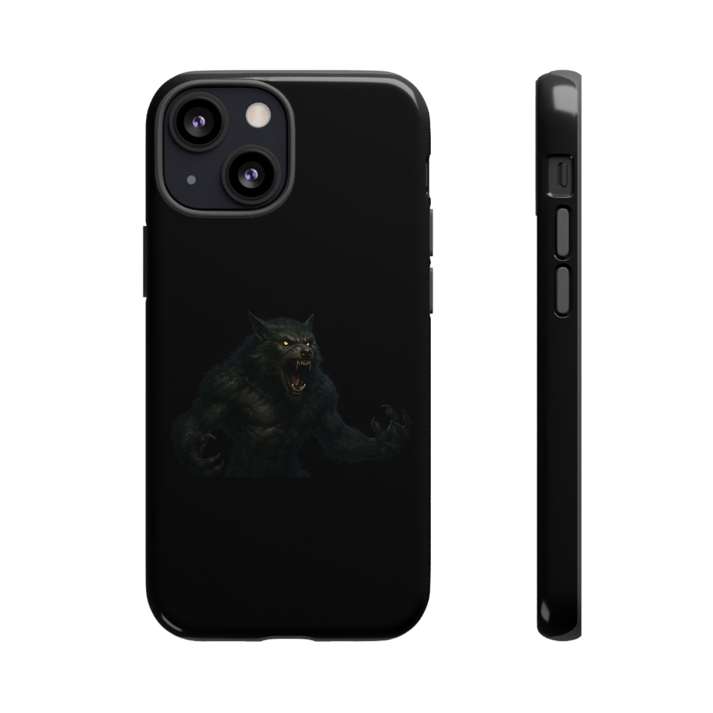 Werewolf Phone Case, Tough Cases, Black Panther Design, Gift for Animal Lovers, Phone Accessories, Fierce Phone Protection - TRV