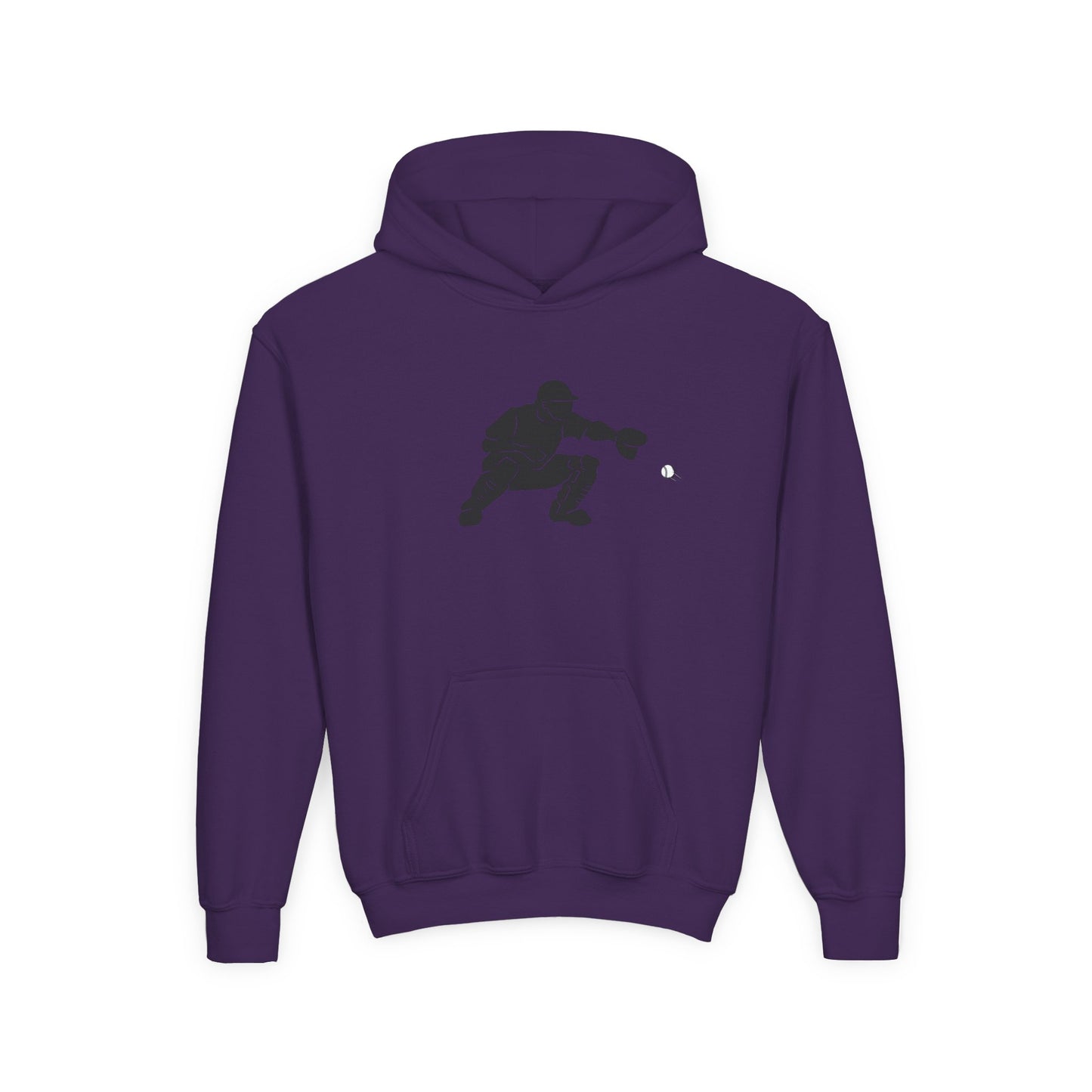 Youth Baseball Catcher Hoodie, Sporty Sweatshirt for Kids, Perfect Gift for Young Athletes, Team Spirit Gear, Sports Event Apparel