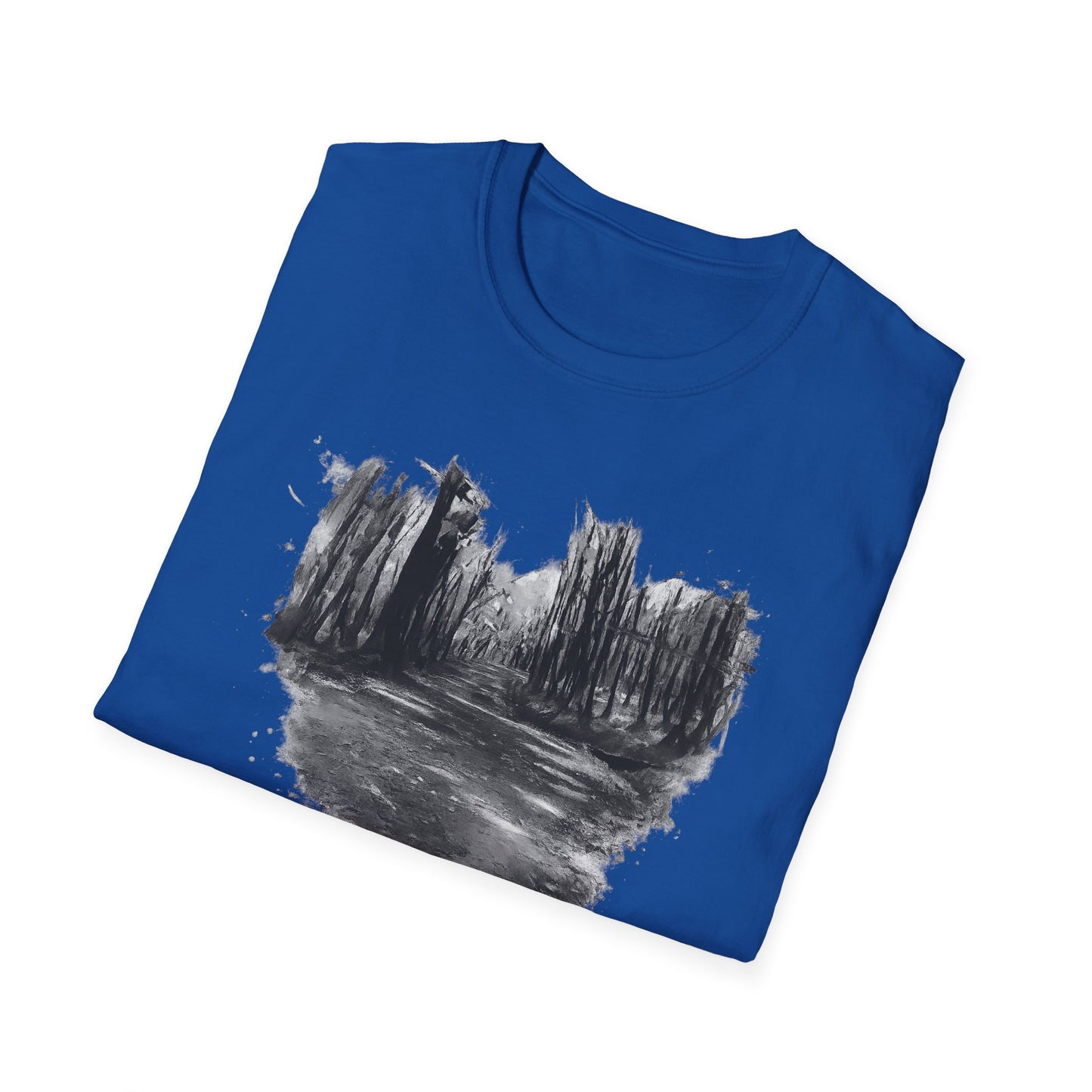 Minimalist Nature-Inspired Unisex Softstyle T-Shirt, Casual Wear, Everyday Style, Gift for Nature Lovers, Eco-Friendly Fashion