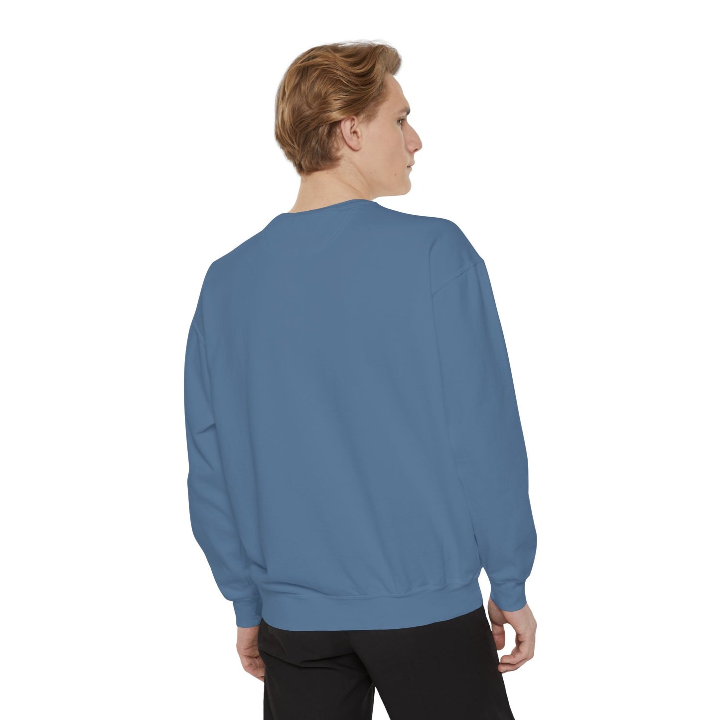Minimalist Peace Hand Sweatshirt — Small Chest Line Art Crewneck